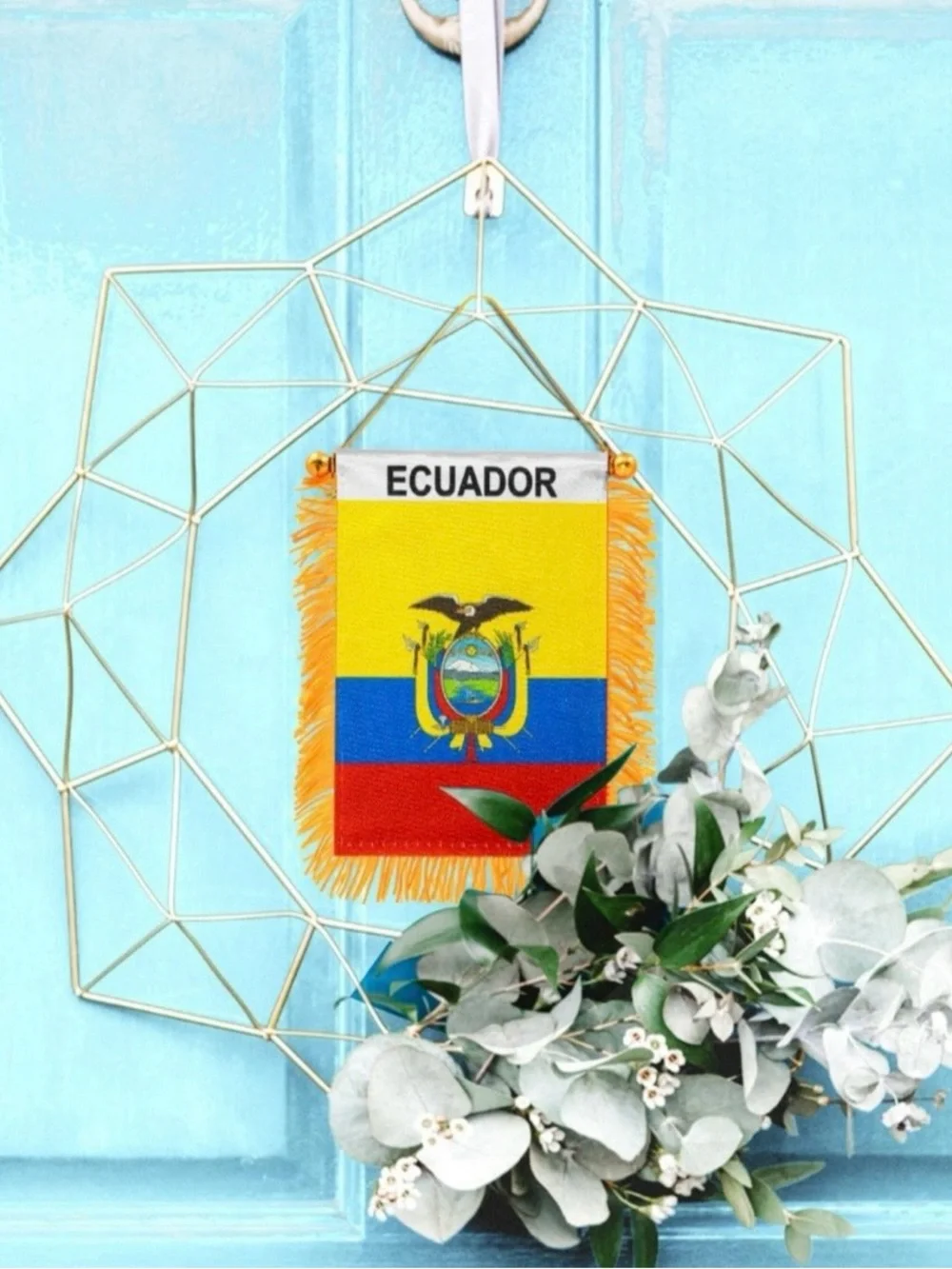 ECUADOR  MINI BANNER FLAG 4 x 6